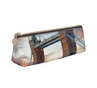 POKIKKJH Trousse à crayons historique Old Tower Bridge London, boîte de papeterie scolaire, sac de rangement, rangement à fermeture éclair, petit sac à stylos adapté pour les filles et les garçons du