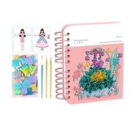 pokingArt - 18x25cm Birthday Holiday Party Favors, Creative pokingActivity jouet, Princess Dress Up craftavec autocollants et peinture | Jouet d'activité piquant pour les filles maternelle préscola