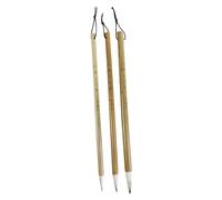 Pokinge Lot de 3 pinceaux de calligraphie chinoise avec manche en bois pour écriture traditionnelle - Fournitures scolaires portables (23 cm)