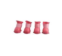 Pokinge Lot de 4 chaussures de pluie pour chien - Couleurs bonbon - Imperméables - Jolies baskets pour petits chiens - Antidérapantes - Protection des pattes d'animaux domestiques