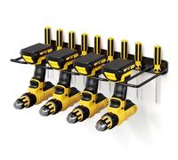 POKIPO Organiseur d'outils électriques, support mural pour perceuse, organisateur d'outils de garage robuste et de rangement, porte-outils adapté pour salle à outils, atelier, garage (pneu noir-1)