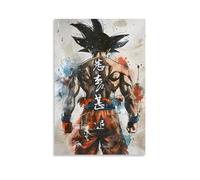 POKKMNJB Affiche animée Goku sur toile - Peinture murale esthétique en toile pour décoration de la maison, chambre à coucher, salon - 40 x 60 cm - Style sans cadre