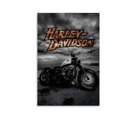 POKKMNJB Poster de moto Harley Davidson Cafe Racer Street Bike - Impression sur toile - Décoration d'intérieur pour chambre à coucher, salon - 60 x 90 cm - Sans cadre