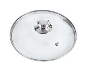 Poklice sklo 28 cm držadlo nerez