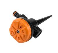 pokm toolsmarket - Arroseur de jardin avec piquet - 8 fonctions - Arroseur de pelouse en forme de champignon - Plastique robuste - Raccordement : 1/2"