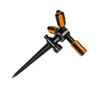 pokm toolsmarket Arroseur trio à 3 bras 95 m² - Arroseur circulaire pour arrosage de la pelouse - Zone de pulvérisation à 360 ° - Système d'irrigation - Arroseur pulvérisateur