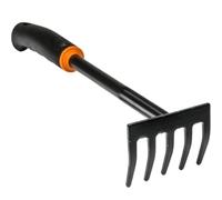 pokm toolsmarket Mini râteau à main avec 5 dents, râteau de jardin avec poignée antidérapante, petit râteau pour massifs et balcons