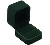 POKOFO Boîte à bijoux classique en velours pour bague de fiançailles (Vert)