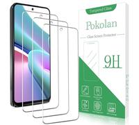 Pokolan Lot de 3 Films de Protection Téléphone Portable d'Écran pour Motorola Moto G14, G54 5G en Verre Trempé, Dureté 9H, Compatible avec les Coques, Sans Bulles, Anti-Rayures, Ultra Résistant