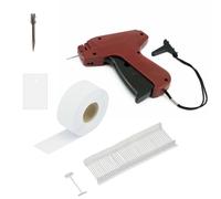 Pokornys - Pistolet d'étiquetage A&J 90S Standard - en kit avec 1 Aiguille de Rechange et 1 000 Fils d'agrafage Standard 25 mm et 1 000 étiquettes en Carton 30 x 45 mm I Étiqueteuse pour Fixation