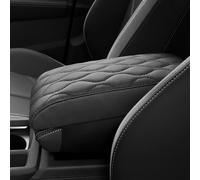 POKSRI accoudoir voiture universel Coussin, Cuir synthétique en PU coussinet d'accoudoir, Housse de console centrale, Mousse mémoire pad box(taille A 30x15x5.5 cm)