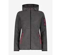 Polaire à capuche CMP Knit-Tech gris rose femme - S