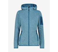 Polaire à capuche CMP Melange Knit-Tech Heavy Fleece bleu ciel femme - XXS