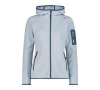 CMP - Women's Jacket Fix Hood Jacquard Knitted 3H19826 - Veste polaire - 50 - sky blue / bianco