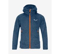 Polaire à capuche Salewa Puez Highloft 2 bleu orange enfant - M