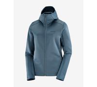 Polaire à capuche Salomon Essential Midfleece Full Zip bleu pâle femme - M