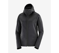 Polaire à capuche Salomon Essential Midfleece Full Zip noir femme - L