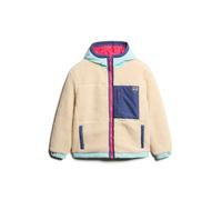 Polaire à capuche sherpa femme Superdry Vintage Beige XS