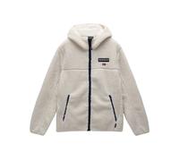 Napapijri Veste en polaire Tynik zippée à capuche Beige clair / Bleu foncé / Rouge cerise Taille 3XL