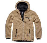 Brandit Veste Teddy Worker – Polaire à capuche – Beige – 7XL Homme