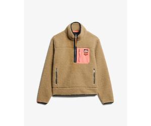 Polaire Ã demi fermeture zippÃ©e femme Superdry Vintage Marron M