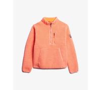 Polaire à demi-fermeture zippée femme Superdry Orange L