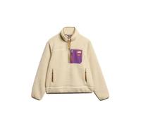 Superdry Vintage Retro Half Zip Sweatshirt Beige M Femme