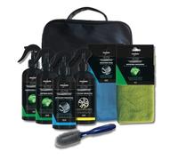 Polaire Auto Expert - Pack Eté Produits d’Entretien Voiture - Nettoie & Lustre la Carrosserie - Nettoie Jantes - Mallette de Rangement - Pack de 8 Produits