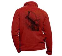 Polaire chasse rouge personnalisé lievre - habit de chasse taille L