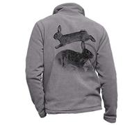 Polaire de chasse gris personnalisé lapin - affaire de chasse taille XL