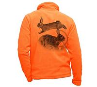 Polaire de chasse orange personnalisé lapin - affaire de chasse taille XL