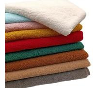 Polaire douce et moelleuse Tissu en fausse fourrure 50x160cm Tissu en polaire sherpa imitation peau de mouton pour couvertures apaisantes bricolage couture(18 Gray)