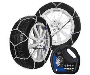 Polaire ESSENTIEL 9 - Paire de Chaines à Neige Traditionnelle Pour Pneu Auto - Très Bon Rapport Qualité Prix Sur Neige et Glace - Tension Automatique - Fournie avec sa Boîte de Transport et Gants