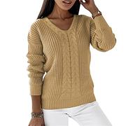 Polaire Femme Confort Chic Haut Tops Sweat Long Sous Pull Col Roulé Tricoté Sport Grande Taille Pull Ample Col Bateau 2024 Kaki L