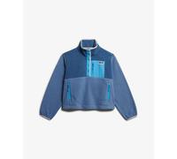 Superdry Pull polaire Colour Block Bleu Taille M Femme