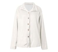 Polaire Femme Zippée, Veste Thermique Femme,Veste Polaire pour Femme Manteau Cardigan Boutonné LéGer Et Doux avec Col à Revers VêTement D'ExtéRieur DéContracté Et éLéGant pour Un Usage Quotidien