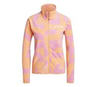 Adidas Terrex Multi Printed Full Zip Fleece Blanc,Rose M Femme