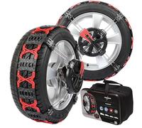 Polaire Grip - Paire de Chaines à Neige Frontales Pour Pneu Auto - Adhérence et Grip d'une Chaine - Sur Neige et Glace - Tension et Montage Rapide et Facile - Tension et Centrage automatiques (80)