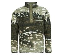 Polaire hommes Columbia HELVETIA II PRINTED HALF SNAP FLEECE Kaki EU L