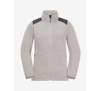 Polaire Jack Wolfskin Kammweg Pile Full Zip blanc gris femme - XL