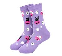 Polaire Lot De 2 Girls Novelty Crazy Cute Embroidered Pattern Ankle Sock
