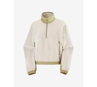 Salomon - Polaire courte à demi-zip - Chroma Fleece Crop HZ W Whisper White/Gray Green pour Femme - Taille M - Beige Beige M