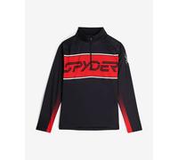 Polaire Spyder Paramount demi-zip noir rouge - XL