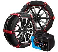 Polaire Steel Sock - Paire de Chaines à Neige Pour Pneu Auto - Adhérence et Grip d'une Chaine - Sur Neige et Glace - Tension et Montage Rapide et Facile comme une Chaussette Neige Voiture