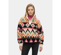 Polaire Superdry Super Soft Imprimé noir orange rose femme - L