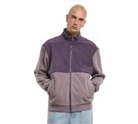 Urban Classics Colour Block Polar Fleece Full Zip Sweatshirt Violet M Homme