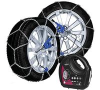 Polaire XK9 - Paire de Chaines à Neige Traditionnelle Pour Pneu Auto - Très Bon Rapport Qualité Prix Sur Neige et Glace - Tension Automatique - Fournie avec sa Boîte de Transport et Gants