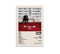 Polak PLK Couverture de l'album Esthétique Édition limitée Poster Signature Rap Singer Music Poster Décoration Dortoir Chambre Impression sur toile Décoration Chambre 20 x 30 cm Sans Cadre-Style 33