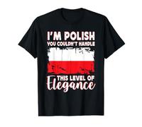 Poland Flag Proud Elegant Polish Boyfriend Girlfriend T-Shirt Graphique avec Valeur
