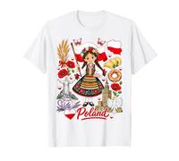 Poland Folk Costume Polska Heritage Girls T-Shirt